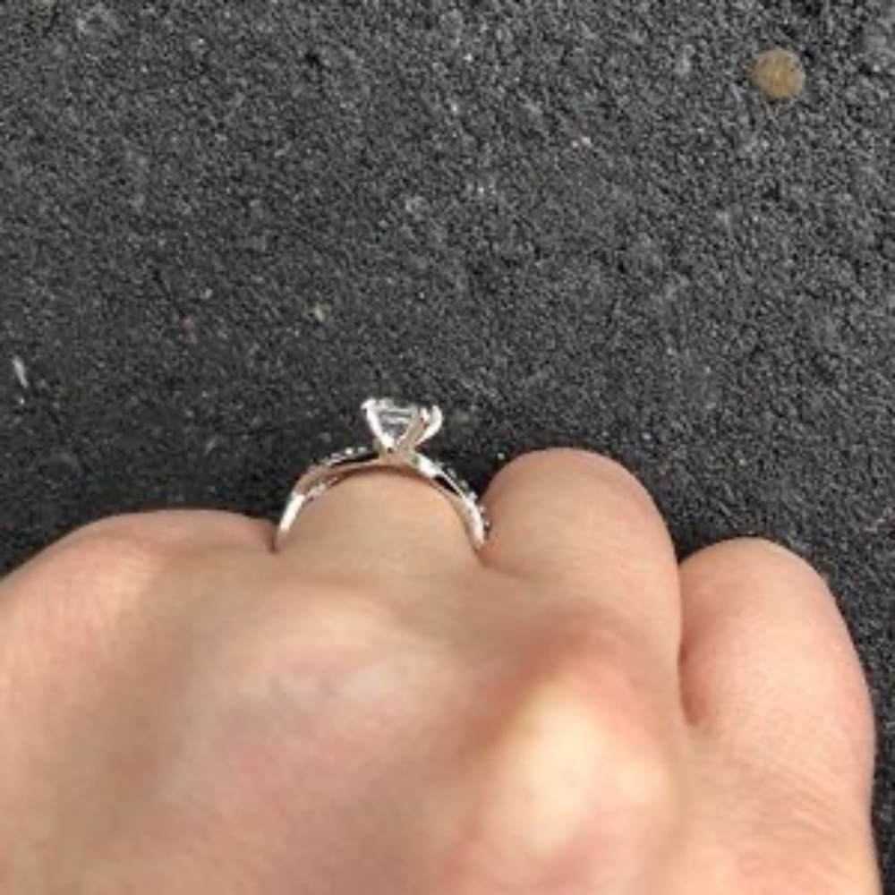 1 ct. Square Radiant Diamond Crystal Ring - Picture 4 of 4